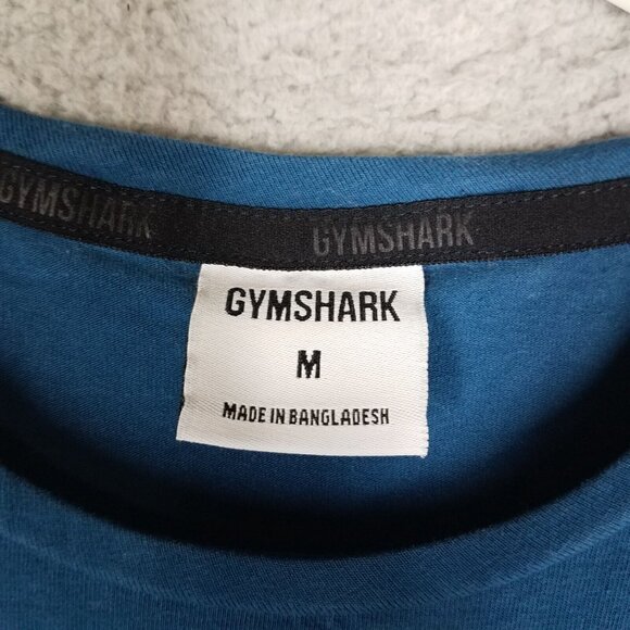 Gymshark T-Shirt Adult Medium Blue Gym Workout Active Casual Crewneck Basic - Picture 7 of 8